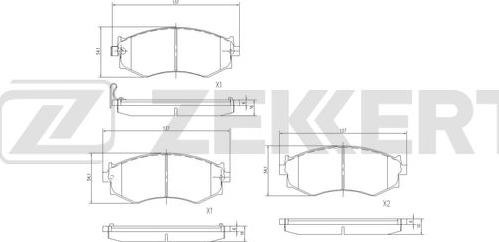 Zekkert BS-3025 - Komplet Pločica, disk-kočnica www.molydon.hr