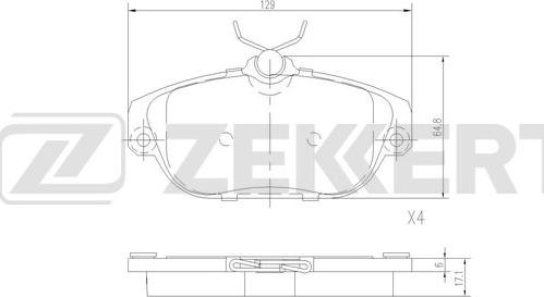 Zekkert BS-2996 - Komplet Pločica, disk-kočnica www.molydon.hr