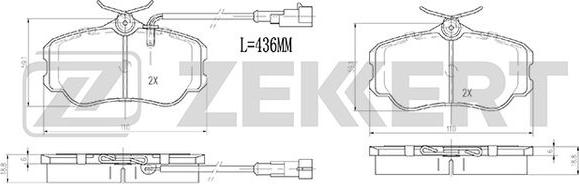 Zekkert BS-2998 - Komplet Pločica, disk-kočnica www.molydon.hr