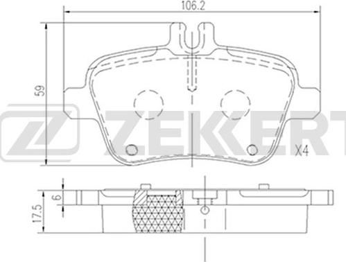 Zekkert BS-2949 - Komplet Pločica, disk-kočnica www.molydon.hr