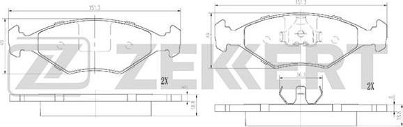 Zekkert BS-2944 - Komplet Pločica, disk-kočnica www.molydon.hr