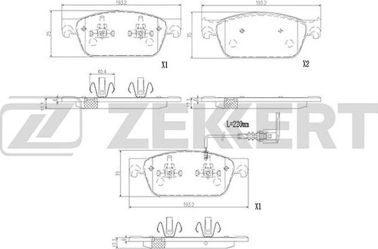 Zekkert BS-2948 - Komplet Pločica, disk-kočnica www.molydon.hr