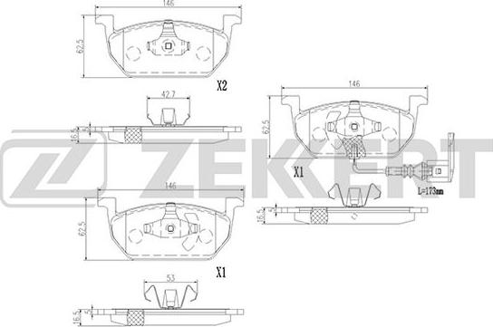 Zekkert BS-2955 - Komplet Pločica, disk-kočnica www.molydon.hr