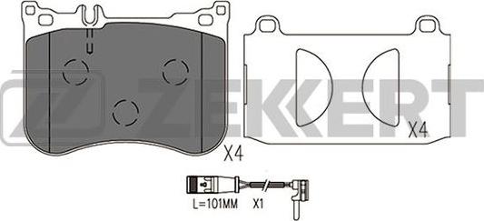 Zekkert BS-2953 - Komplet Pločica, disk-kočnica www.molydon.hr