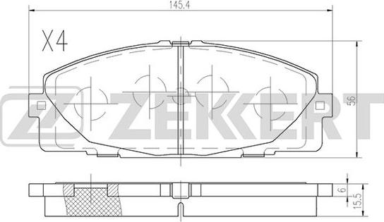 Zekkert BS-2969 - Komplet Pločica, disk-kočnica www.molydon.hr