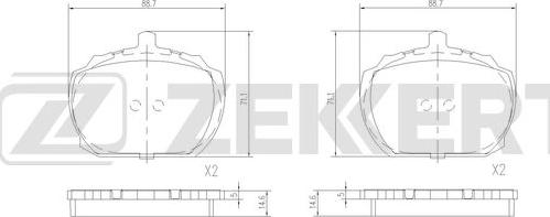 Zekkert BS-2964 - Komplet Pločica, disk-kočnica www.molydon.hr