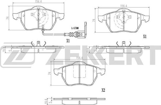 Zekkert BS-2902 - Komplet Pločica, disk-kočnica www.molydon.hr