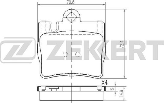 Zekkert BS-2911 - Komplet Pločica, disk-kočnica www.molydon.hr