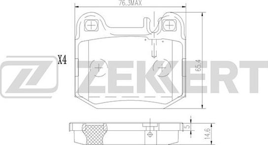 Zekkert BS-2913 - Komplet Pločica, disk-kočnica www.molydon.hr