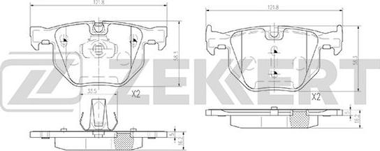 Zekkert BS-2937 - Komplet Pločica, disk-kočnica www.molydon.hr