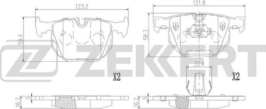 Zekkert BS-2922 - Komplet Pločica, disk-kočnica www.molydon.hr