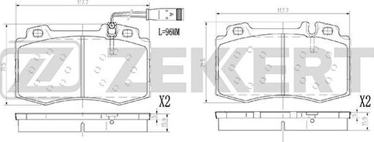 Zekkert BS-2927 - Komplet Pločica, disk-kočnica www.molydon.hr