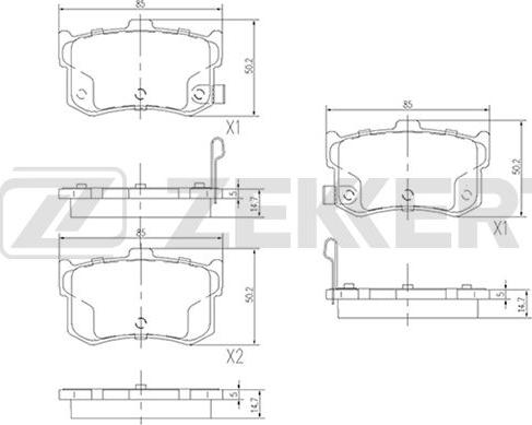 Zekkert BS-2441 - Komplet Pločica, disk-kočnica www.molydon.hr