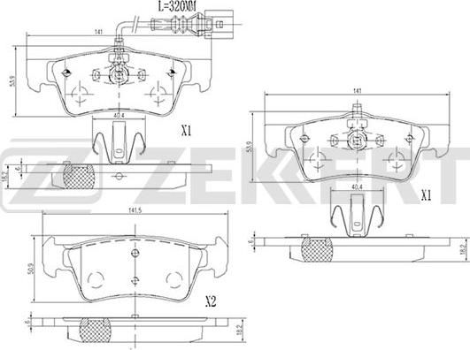 Zekkert BS-2450 - Komplet Pločica, disk-kočnica www.molydon.hr