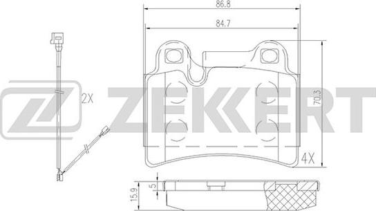 Zekkert BS-2451 - Komplet Pločica, disk-kočnica www.molydon.hr