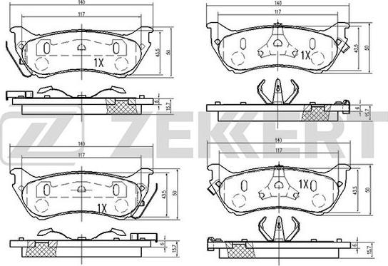 Zekkert BS-2468 - Komplet Pločica, disk-kočnica www.molydon.hr