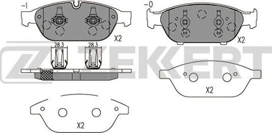 Zekkert BS-2425 - Komplet Pločica, disk-kočnica www.molydon.hr