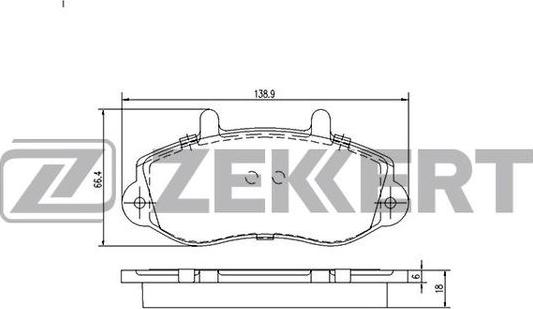 Zekkert BS-2420 - Komplet Pločica, disk-kočnica www.molydon.hr