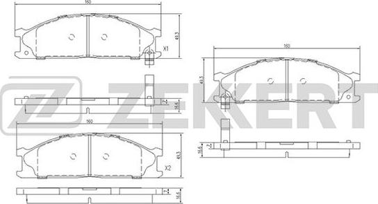 Zekkert BS-2518 - Komplet Pločica, disk-kočnica www.molydon.hr