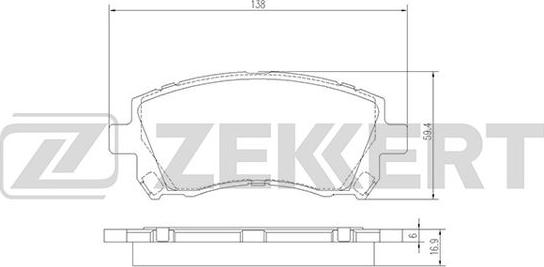 Zekkert BS-2580 - Komplet Pločica, disk-kočnica www.molydon.hr