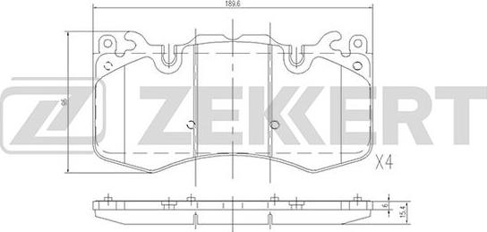 Zekkert BS-2530 - Komplet Pločica, disk-kočnica www.molydon.hr