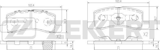 Zekkert BS-2629 - Komplet Pločica, disk-kočnica www.molydon.hr