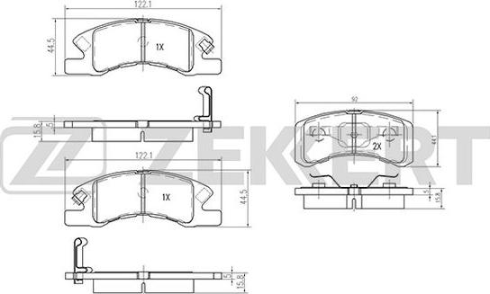 Zekkert BS-2093 - Komplet Pločica, disk-kočnica www.molydon.hr