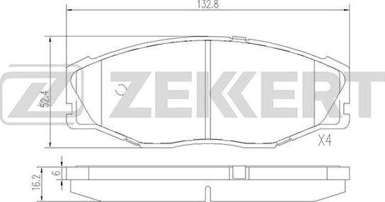 Zekkert BS-2085 - Komplet Pločica, disk-kočnica www.molydon.hr