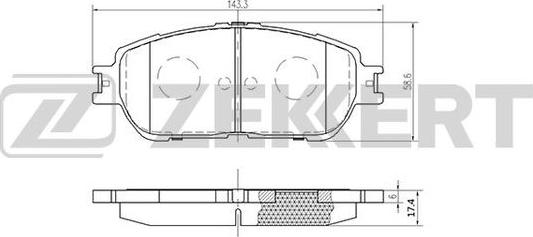 Zekkert BS-2081 - Komplet Pločica, disk-kočnica www.molydon.hr