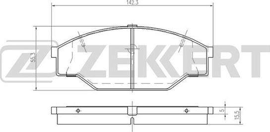 Zekkert BS-2088 - Komplet Pločica, disk-kočnica www.molydon.hr