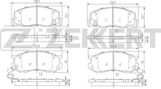 Zekkert BS-2083 - Komplet Pločica, disk-kočnica www.molydon.hr