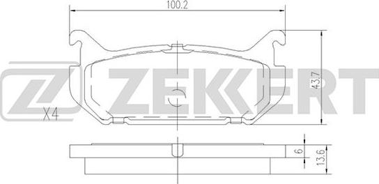 Zekkert BS-2037 - Komplet Pločica, disk-kočnica www.molydon.hr