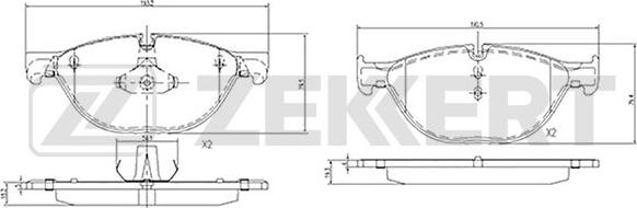 Zekkert BS-2144 - Komplet Pločica, disk-kočnica www.molydon.hr