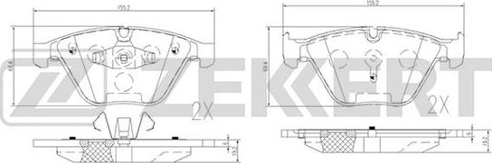 Zekkert BS-2141 - Komplet Pločica, disk-kočnica www.molydon.hr