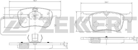 Zekkert BS-2143 - Komplet Pločica, disk-kočnica www.molydon.hr