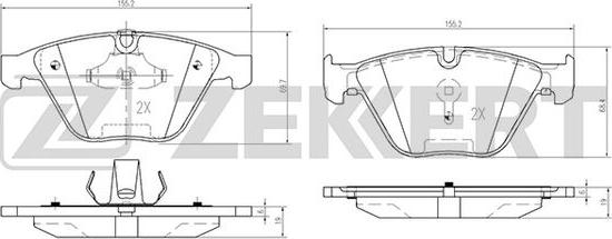 Zekkert BS-2142 - Komplet Pločica, disk-kočnica www.molydon.hr