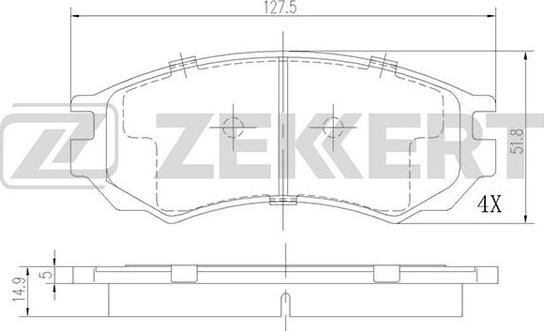 Zekkert BS-2153 - Komplet Pločica, disk-kočnica www.molydon.hr