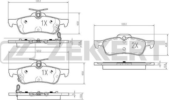 Zekkert BS-2161 - Komplet Pločica, disk-kočnica www.molydon.hr