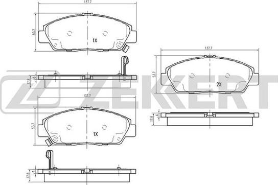 Zekkert BS-2168 - Komplet Pločica, disk-kočnica www.molydon.hr