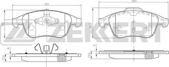 Zekkert BS-2163 - Komplet Pločica, disk-kočnica www.molydon.hr