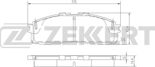 Zekkert BS-2104 - Komplet Pločica, disk-kočnica www.molydon.hr