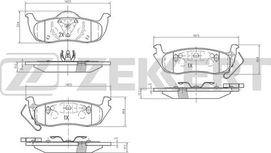 Zekkert BS-2110 - Komplet Pločica, disk-kočnica www.molydon.hr