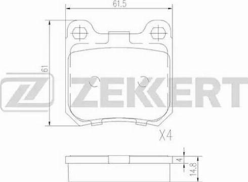 Zekkert BS-2111 - Komplet Pločica, disk-kočnica www.molydon.hr