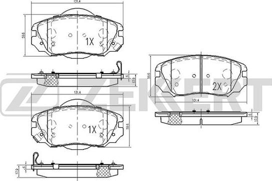 Zekkert BS-2113 - Komplet Pločica, disk-kočnica www.molydon.hr