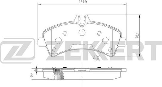 Zekkert BS-2185 - Komplet Pločica, disk-kočnica www.molydon.hr