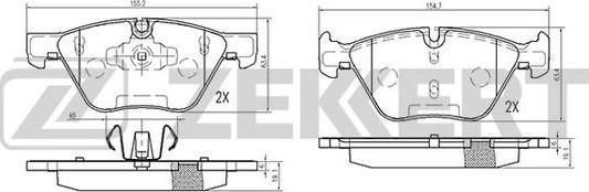 Zekkert BS-2139 - Komplet Pločica, disk-kočnica www.molydon.hr