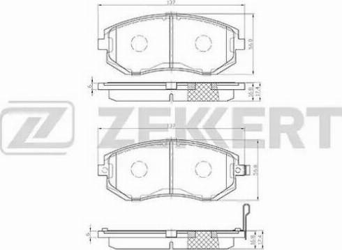 Zekkert BS-2136 - Komplet Pločica, disk-kočnica www.molydon.hr