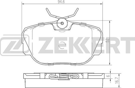 Zekkert BS-2138 - Komplet Pločica, disk-kočnica www.molydon.hr