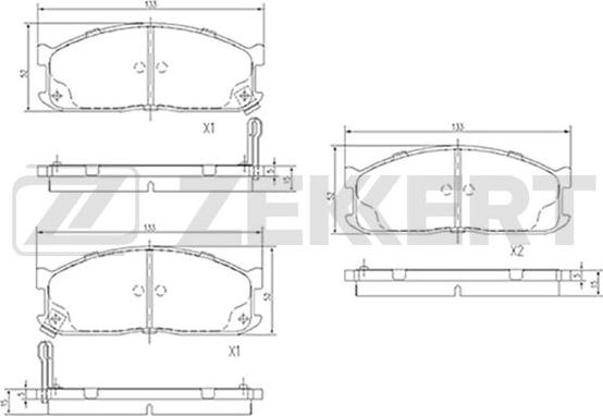 Zekkert BS-2137 - Komplet Pločica, disk-kočnica www.molydon.hr