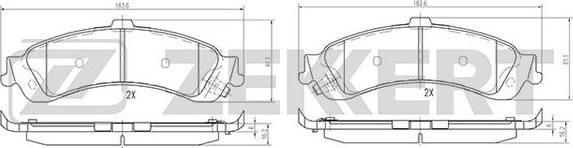 Zekkert BS-2129 - Komplet Pločica, disk-kočnica www.molydon.hr